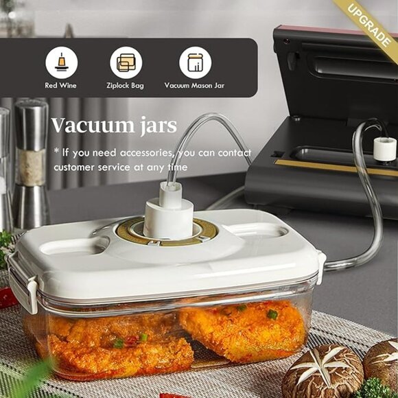 Mesliese Vacuum Sealer Machine Powerful 90Kpa Precision 6-in-1 Compact(Pink),New - Picture 10 of 10